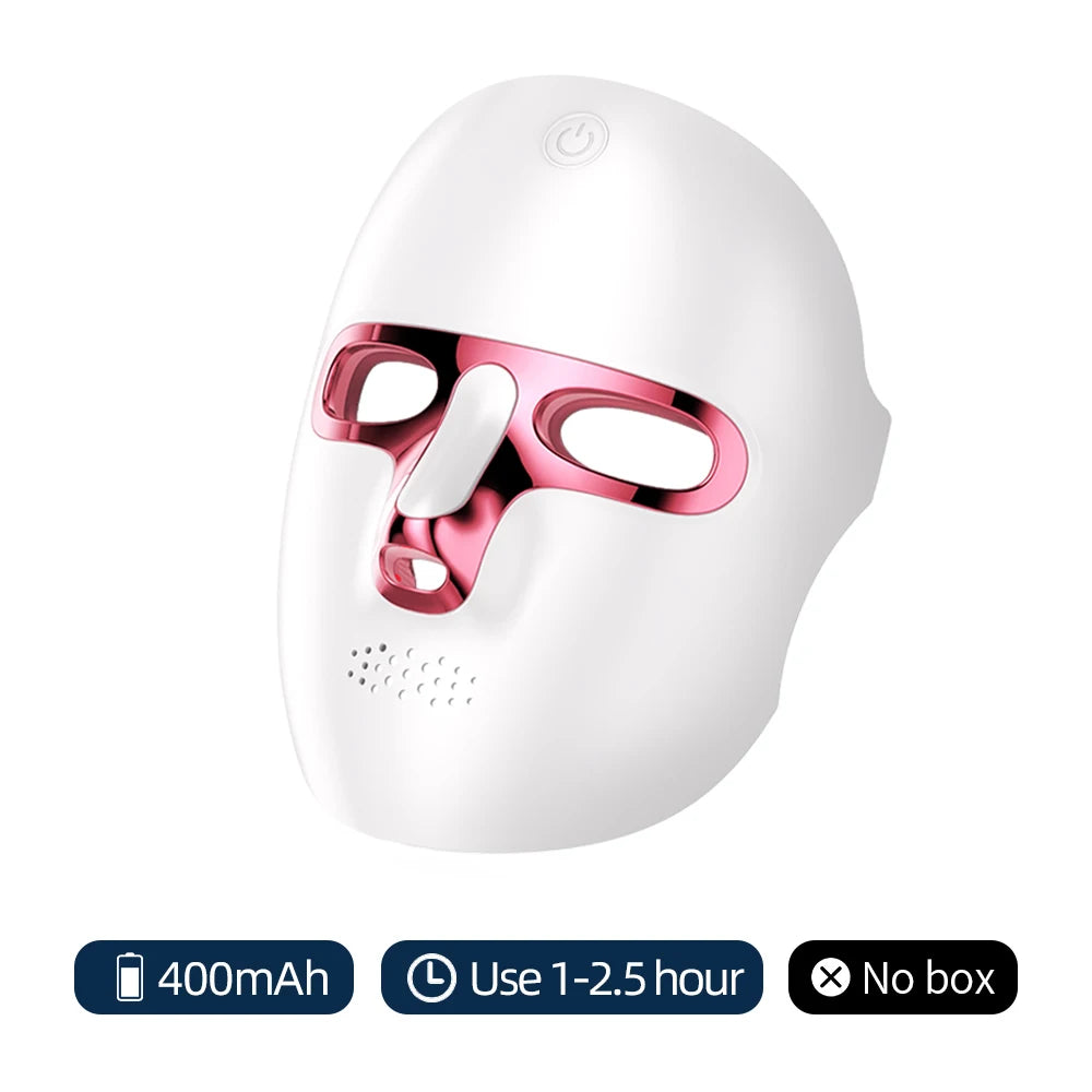 Wireless 7 Colors Photon Face LED Mask Red Light Facial Beauty Mask Skin Rejuvenation Anti Aging Anti-Wrinkle Skin Care Tool