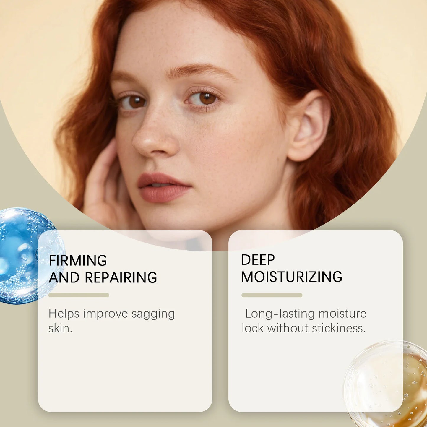 Copper Peptide Serum anti Wrinkle Remover Antioxidant Tighten Skin Barrier Repair Deep Hydration Hyaluronic Acid Face Serum 30Ml