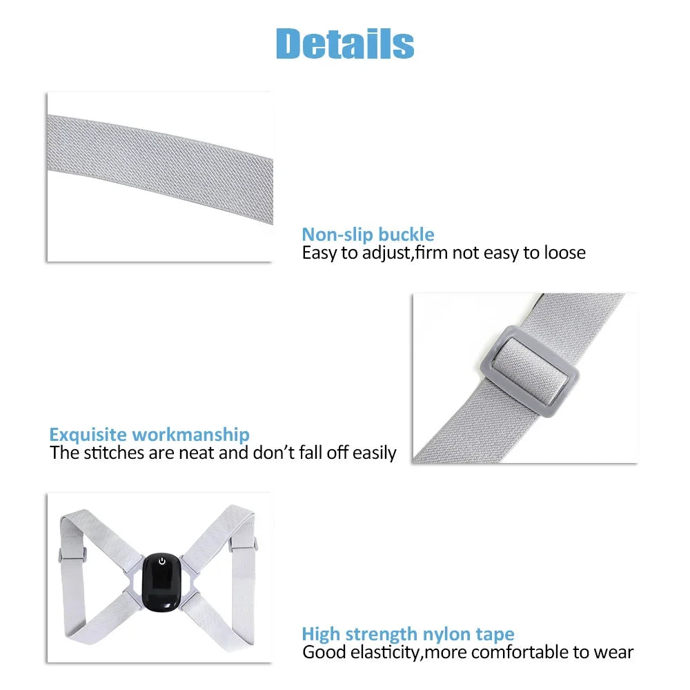 Smart Correction Belt Sensor Orthosis Invisible Reminder Adult & Child Sitting Posture Hunchback Back Smart Posture Corrector